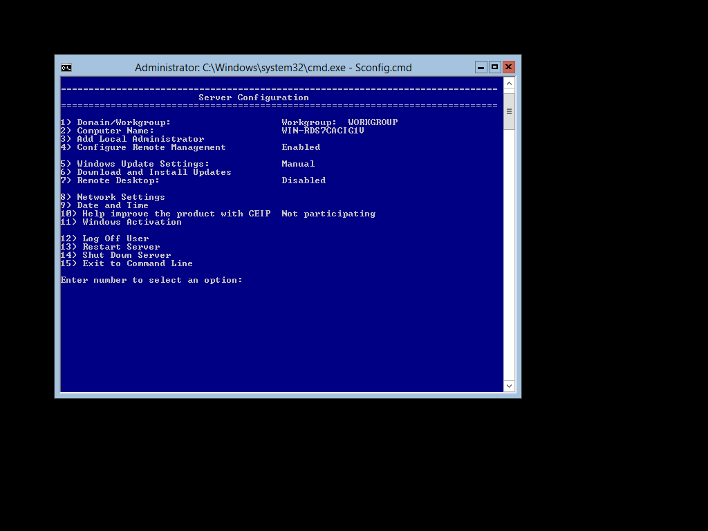 Server 2008 Core Commands